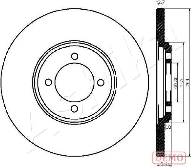 Ashika 61-00-0318C - Kočioni disk www.molydon.hr