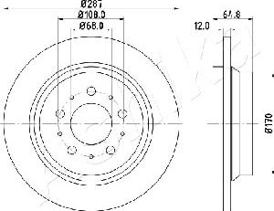 Ashika 61-00-0321 - Kočioni disk www.molydon.hr