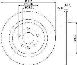 Ashika 61-00-0328 - Kočioni disk www.molydon.hr