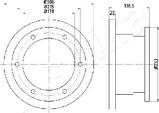 Ashika 61-00-0224 - Kočioni disk www.molydon.hr