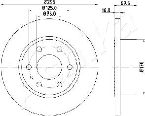 Ashika 61-00-0227 - Kočioni disk www.molydon.hr