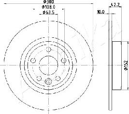 Ashika 61-0L-L10 - Kočioni disk www.molydon.hr