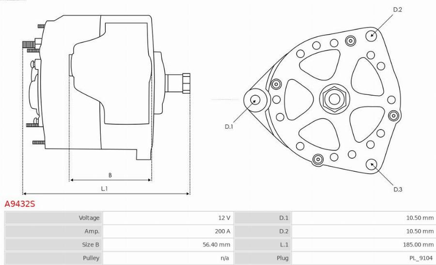 AS-PL A9432S - Alternator www.molydon.hr