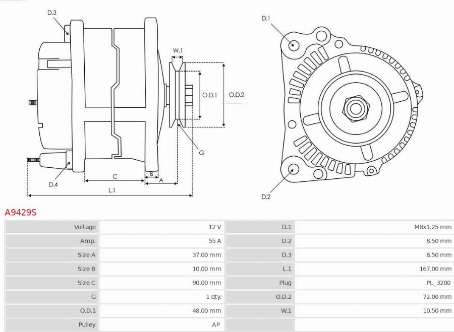 AS-PL A9429S - Alternator www.molydon.hr