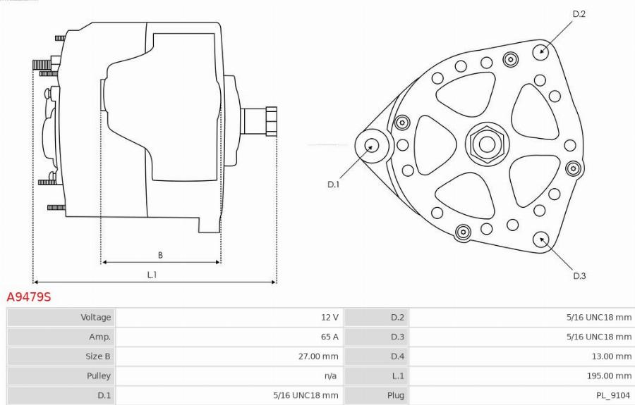 AS-PL A9479S - Alternator www.molydon.hr