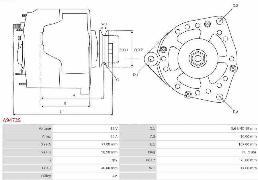 AS-PL A9473S - Alternator www.molydon.hr