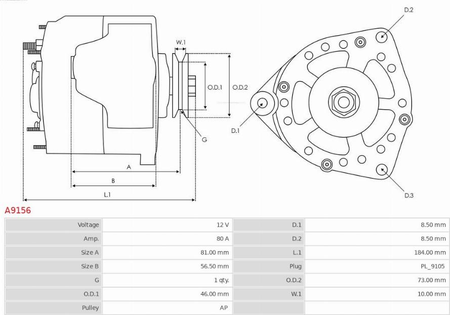 AS-PL A9156 - Alternator www.molydon.hr