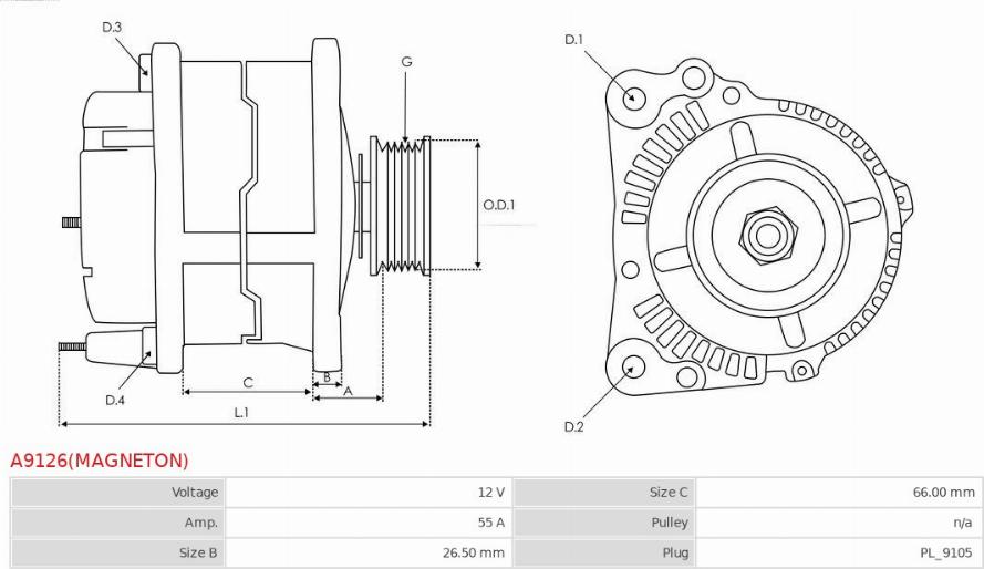 AS-PL A9126(MAGNETON) - Alternator www.molydon.hr