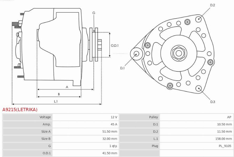 AS-PL A9215(LETRIKA) - Alternator www.molydon.hr