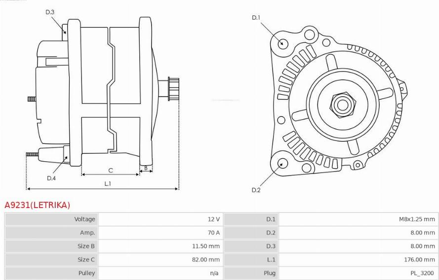 AS-PL A9231(LETRIKA) - Alternator www.molydon.hr