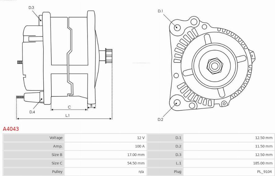 AS-PL A4043 - Alternator www.molydon.hr