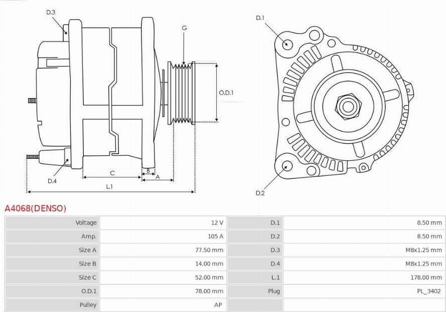 AS-PL A4068(DENSO) - Alternator www.molydon.hr