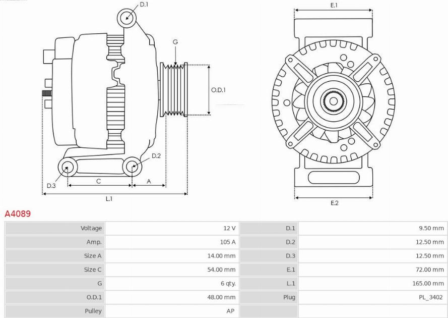 AS-PL A4089 - Alternator www.molydon.hr