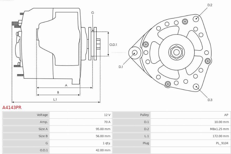 AS-PL A4143PR - Alternator www.molydon.hr