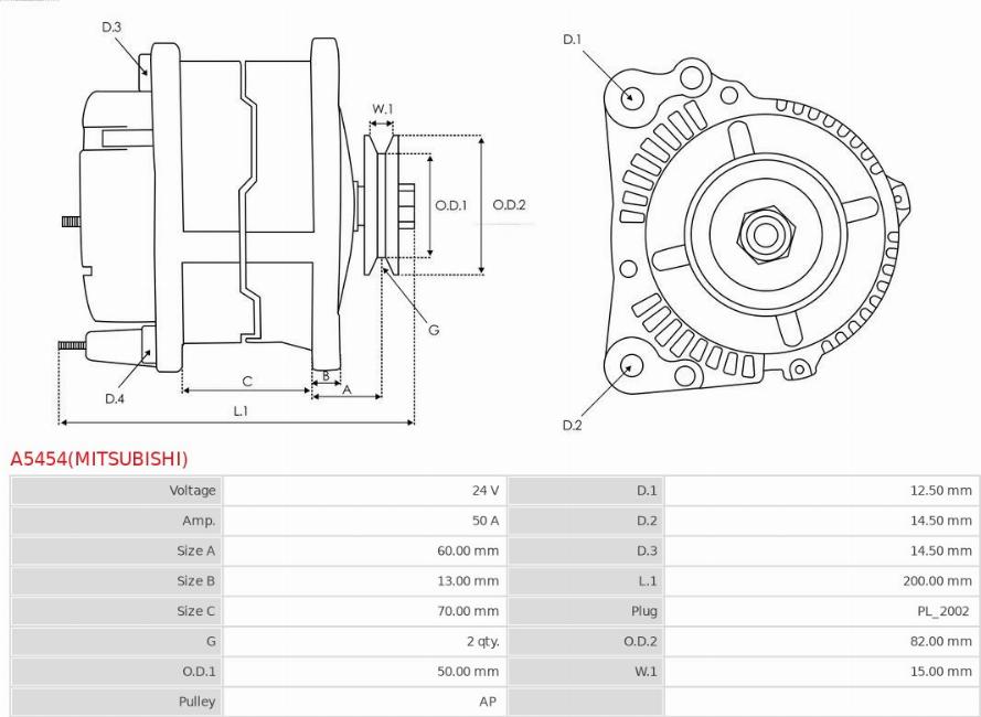 AS-PL A5454(MITSUBISHI) - Alternator www.molydon.hr