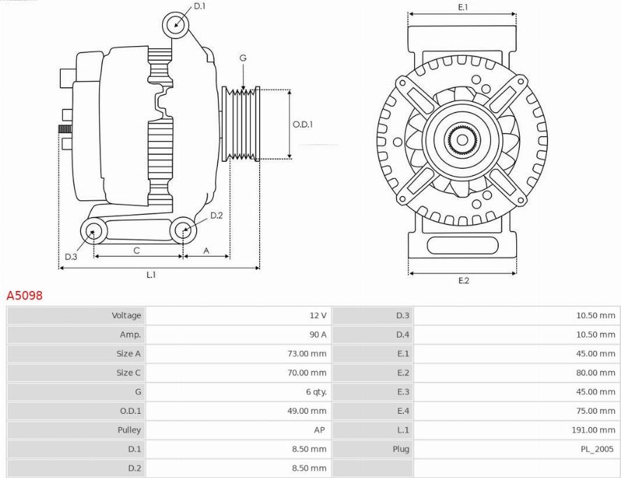 AS-PL A5098 - Alternator www.molydon.hr