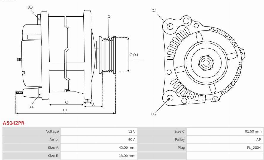 AS-PL A5042PR - Alternator www.molydon.hr