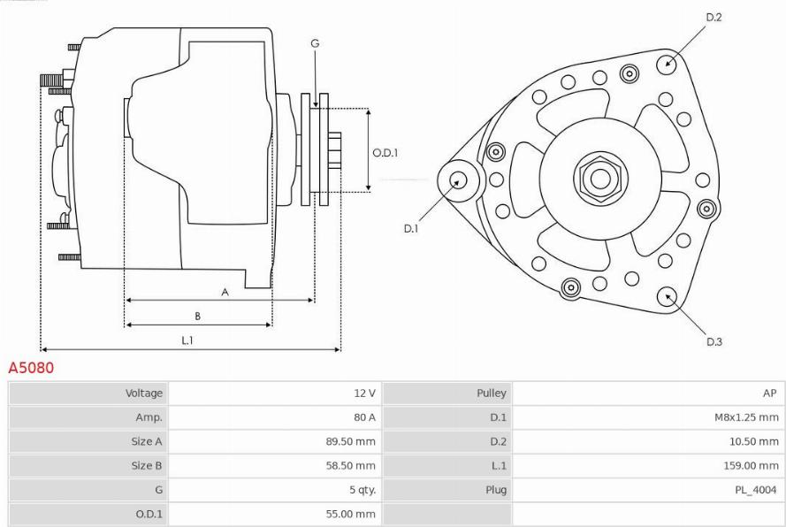 AS-PL A5080 - Alternator www.molydon.hr