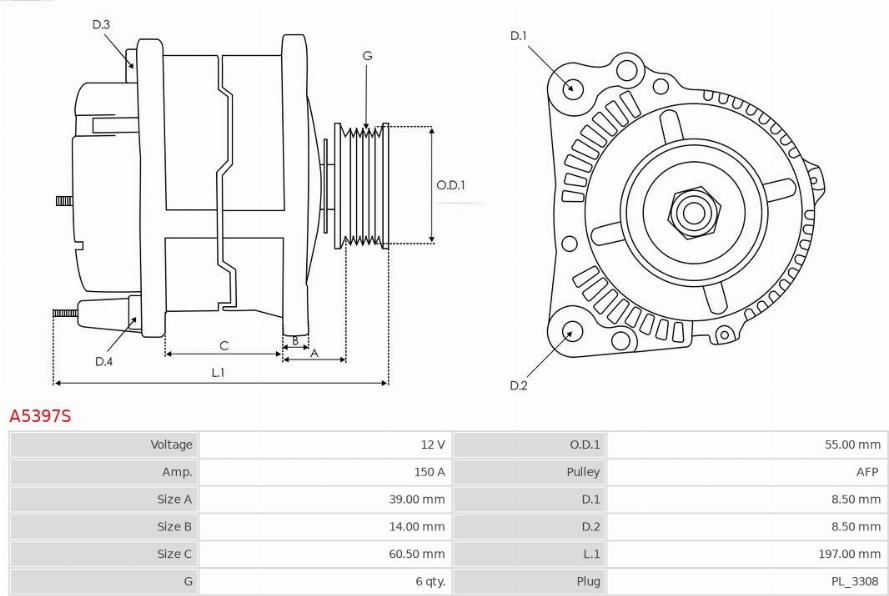 AS-PL A5397S - Alternator www.molydon.hr