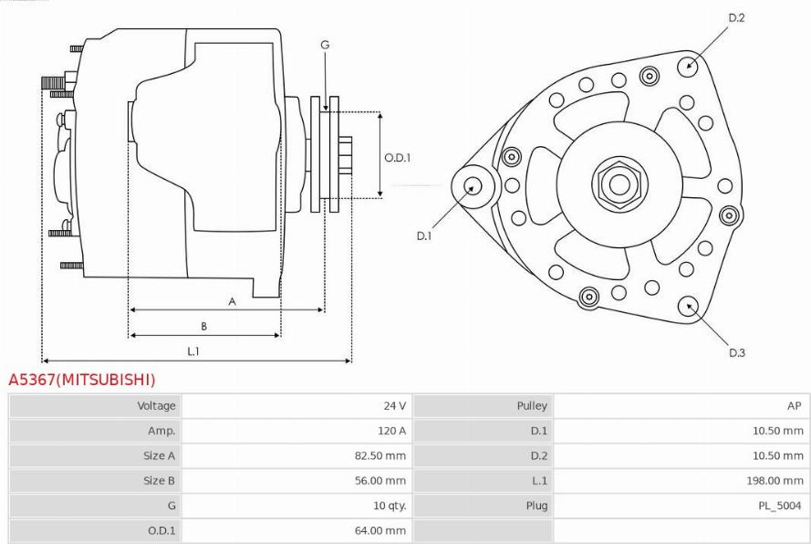 AS-PL A5367(MITSUBISHI) - Alternator www.molydon.hr