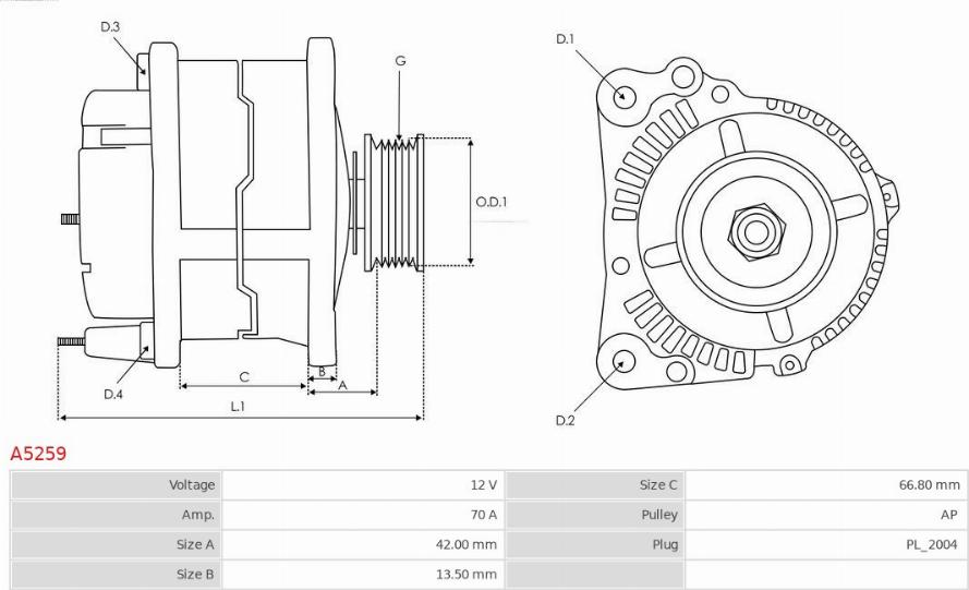 AS-PL A5259 - Alternator www.molydon.hr