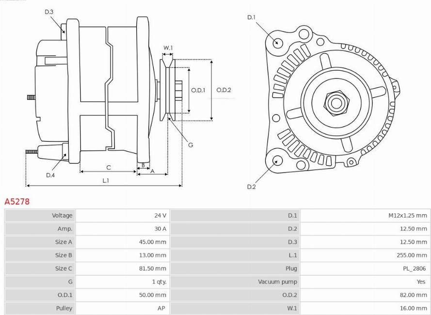 AS-PL A5278 - Alternator www.molydon.hr