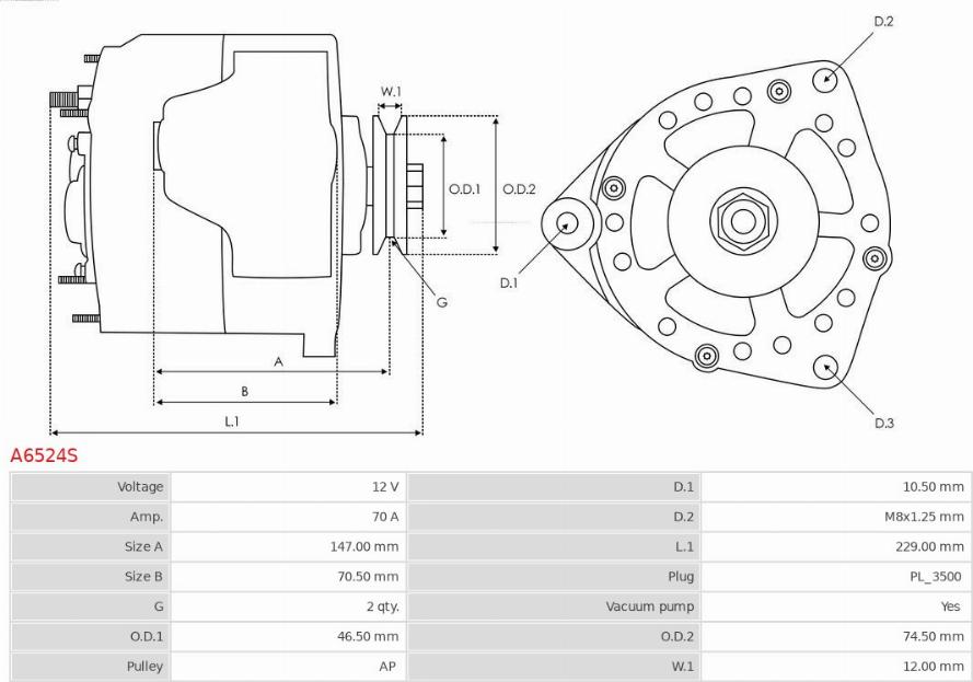 AS-PL A6524S - Alternator www.molydon.hr