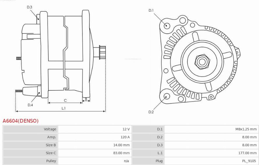 AS-PL A6604(DENSO) - Alternator www.molydon.hr