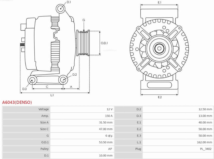 AS-PL A6043(DENSO) - Alternator www.molydon.hr