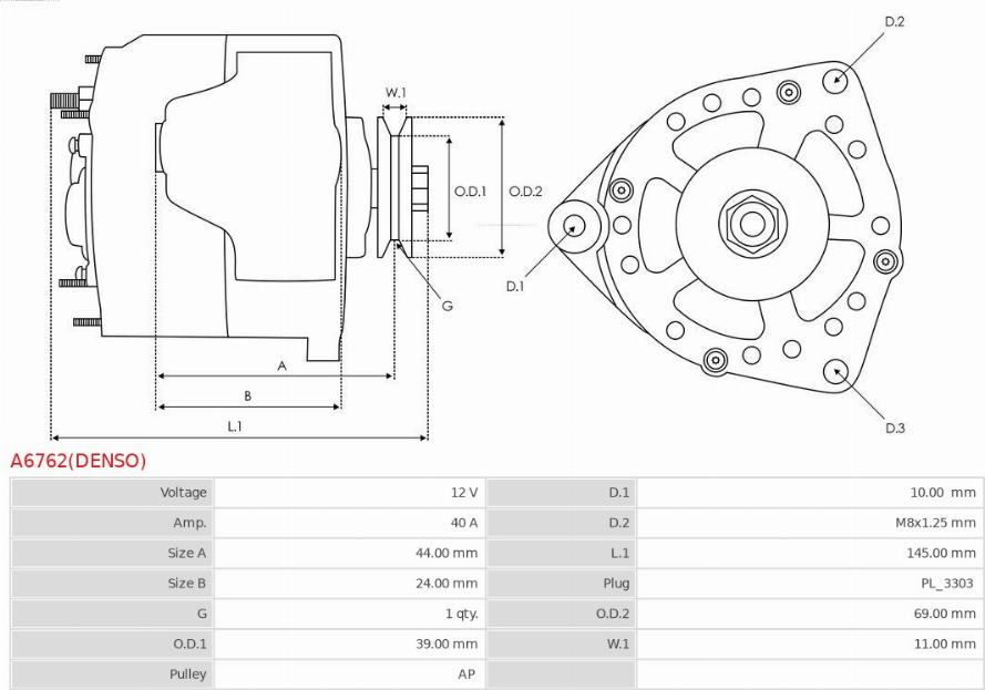 AS-PL A6762(DENSO) - Alternator www.molydon.hr