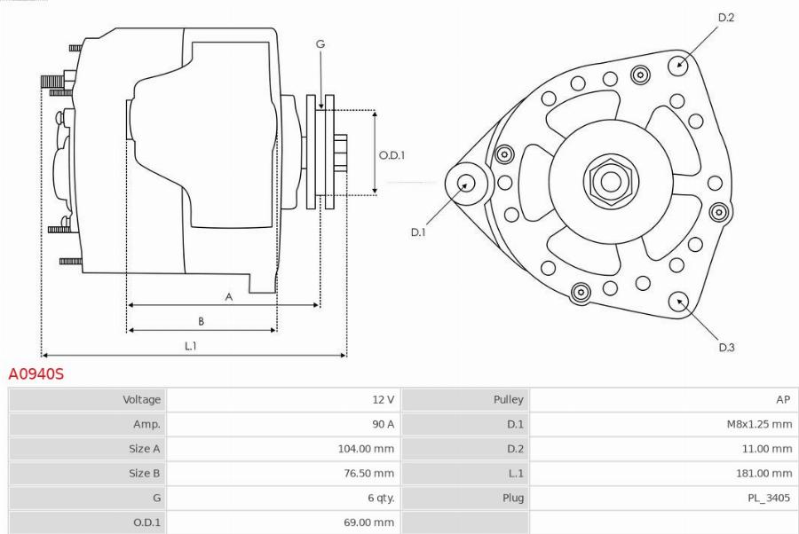 AS-PL A0940S - Alternator www.molydon.hr