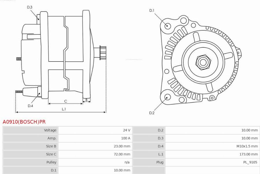 AS-PL A0910(BOSCH)PR - Alternator www.molydon.hr