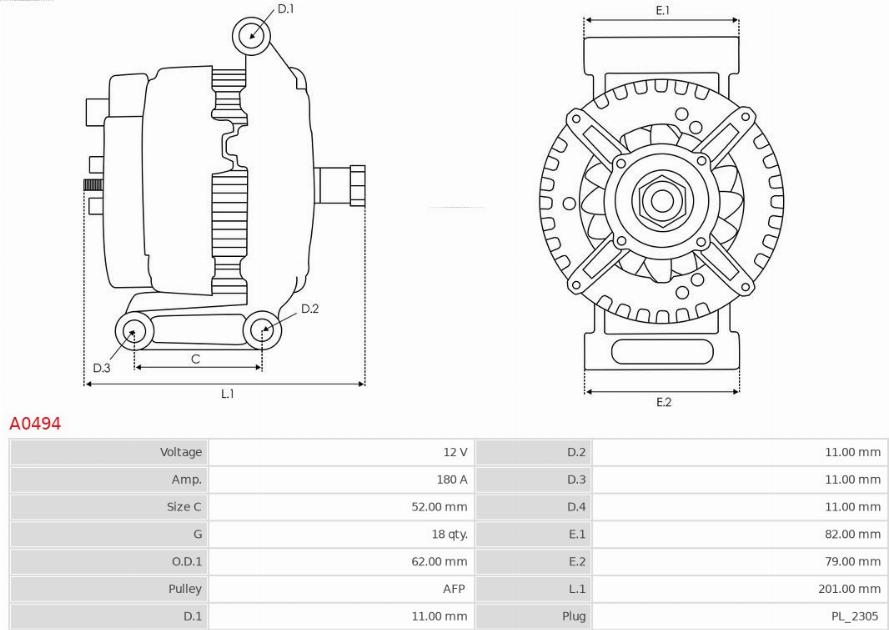 AS-PL A0494 - Alternator www.molydon.hr