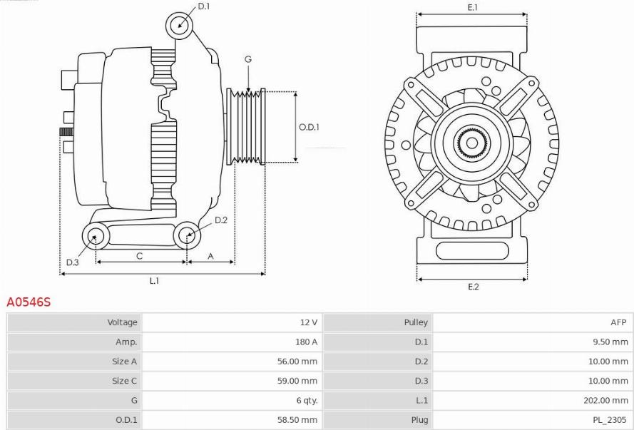 AS-PL A0546S - Alternator www.molydon.hr