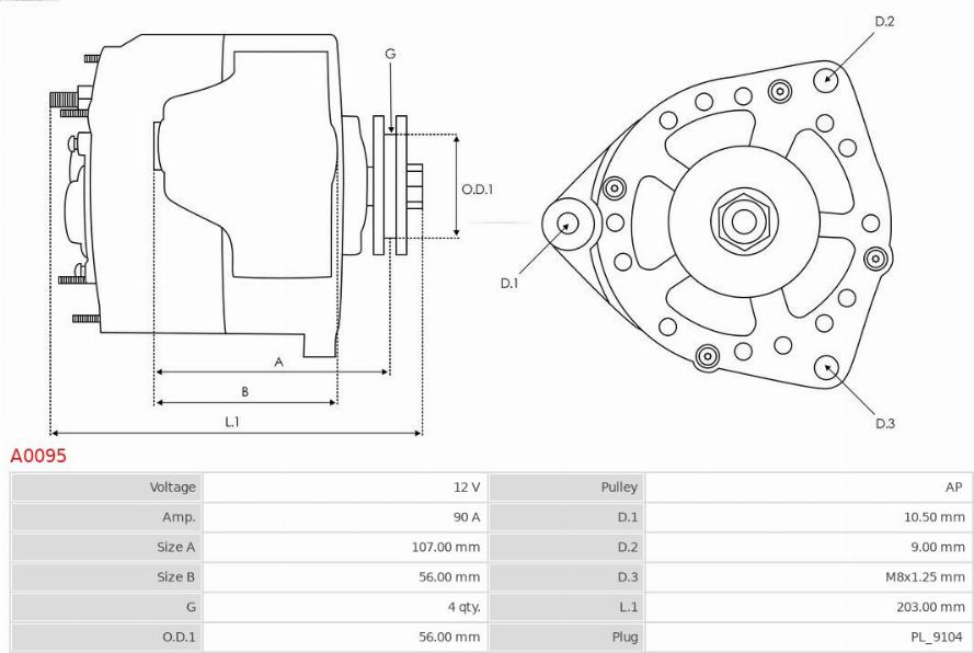 AS-PL A0095 - Alternator www.molydon.hr