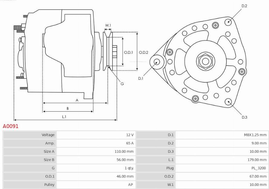 AS-PL A0091 - Alternator www.molydon.hr