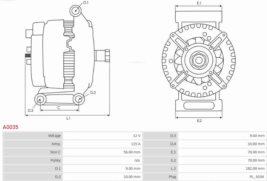 AS-PL A0035 - Alternator www.molydon.hr