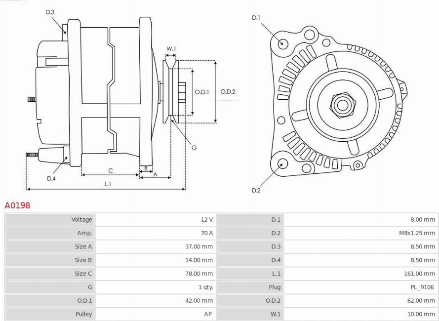 AS-PL A0198 - Alternator www.molydon.hr