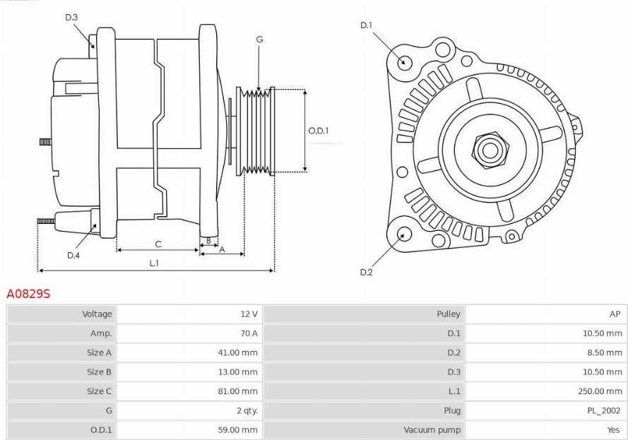 AS-PL A0829S - Alternator www.molydon.hr