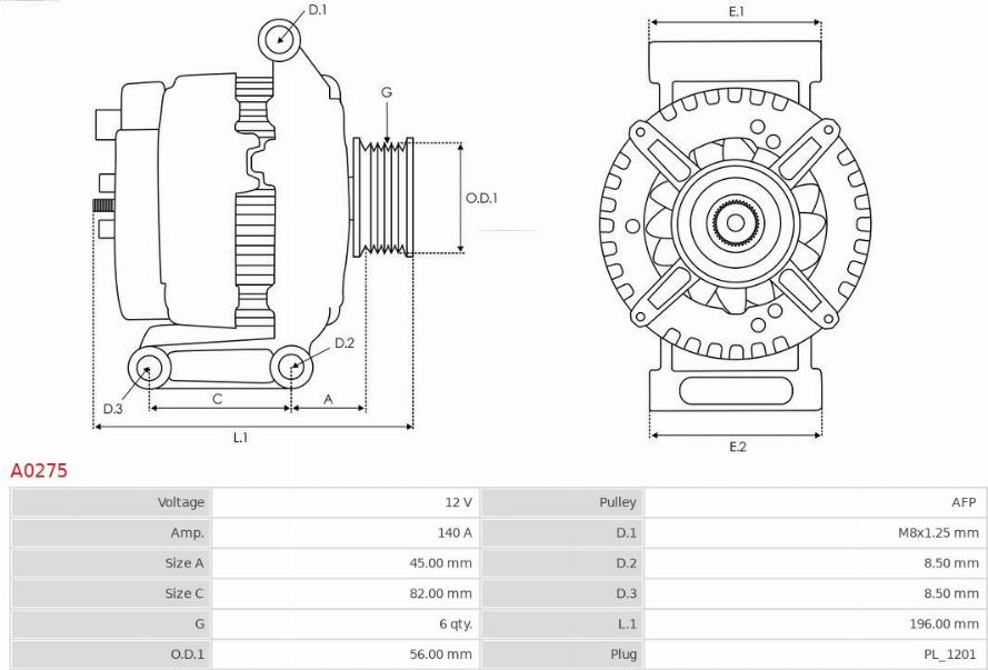 AS-PL A0275 - Alternator www.molydon.hr