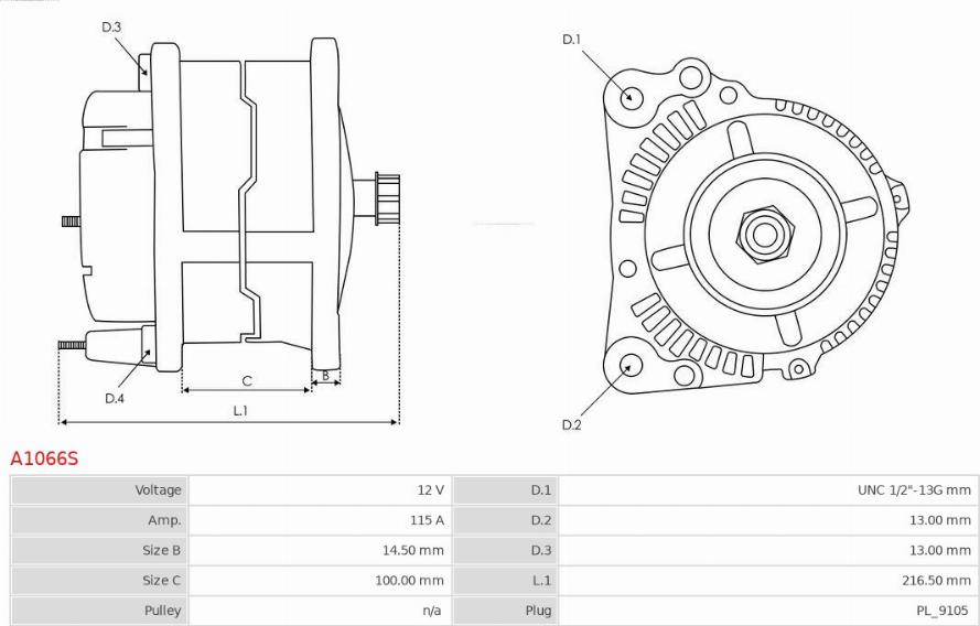 AS-PL A1066S - Alternator www.molydon.hr