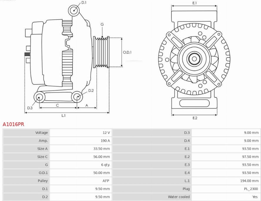 AS-PL A1016PR - Alternator www.molydon.hr