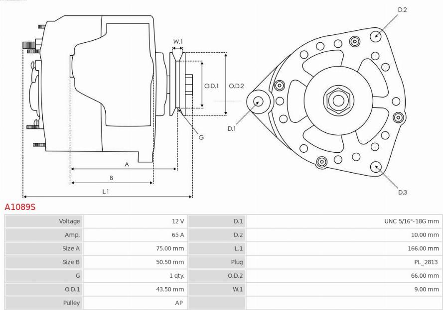 AS-PL A1089S - Alternator www.molydon.hr