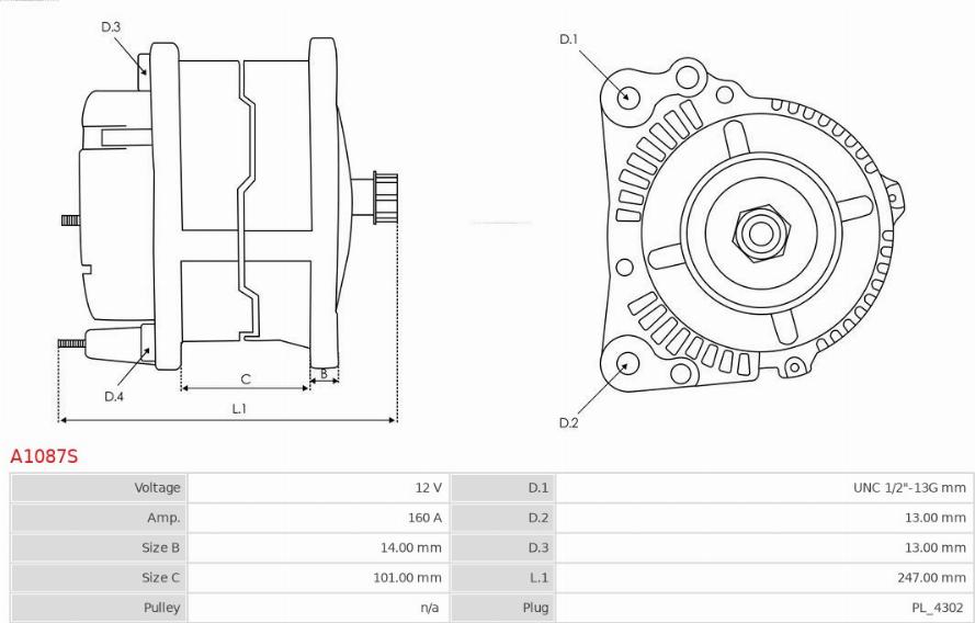 AS-PL A1087S - Alternator www.molydon.hr