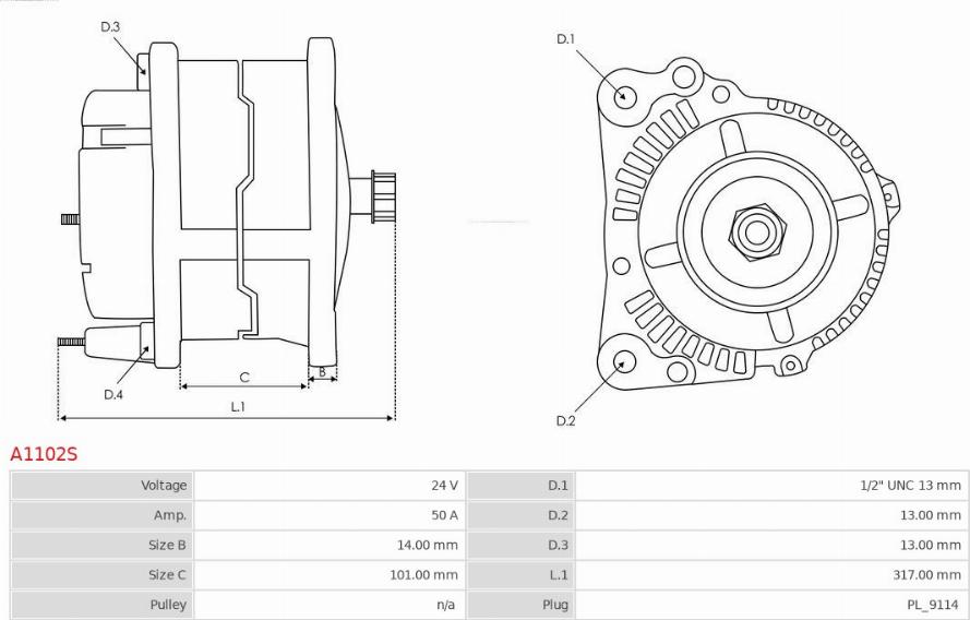 AS-PL A1102S - Alternator www.molydon.hr