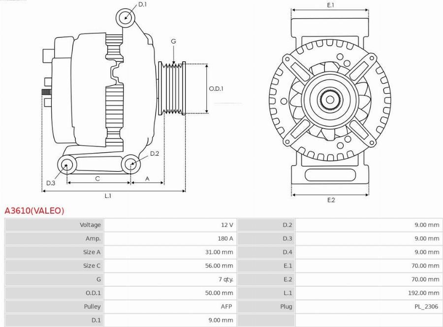 AS-PL A3610(VALEO) - Alternator www.molydon.hr