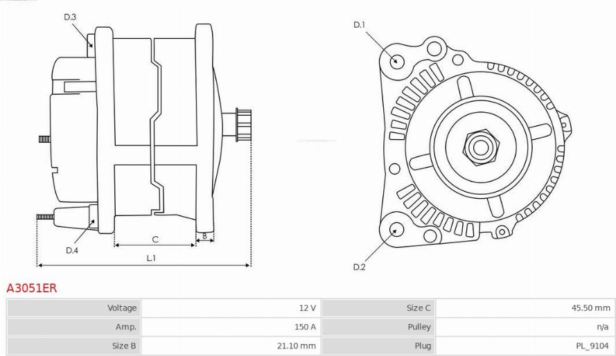 AS-PL A3051ER - Alternator www.molydon.hr