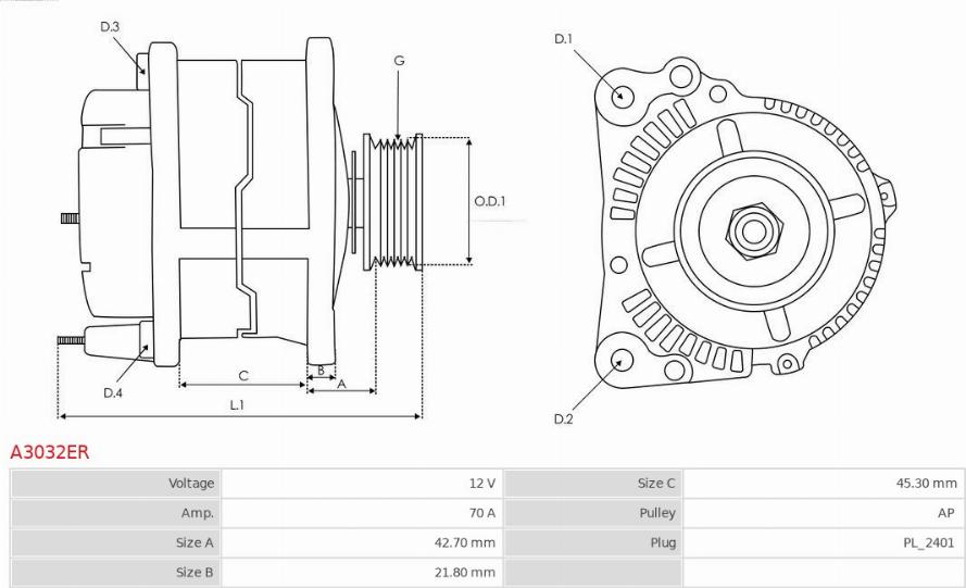 AS-PL A3032ER - Alternator www.molydon.hr