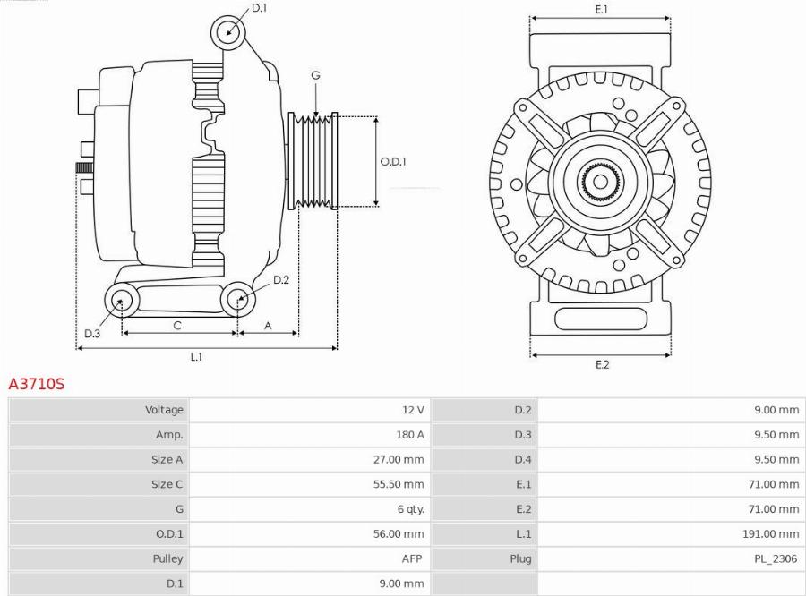 AS-PL A3710S - Alternator www.molydon.hr