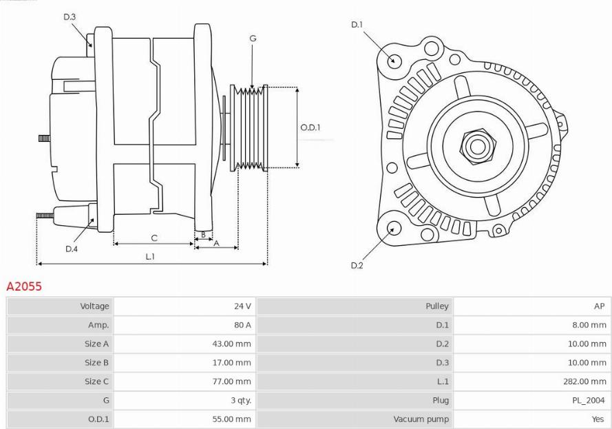 AS-PL A2055 - Alternator www.molydon.hr